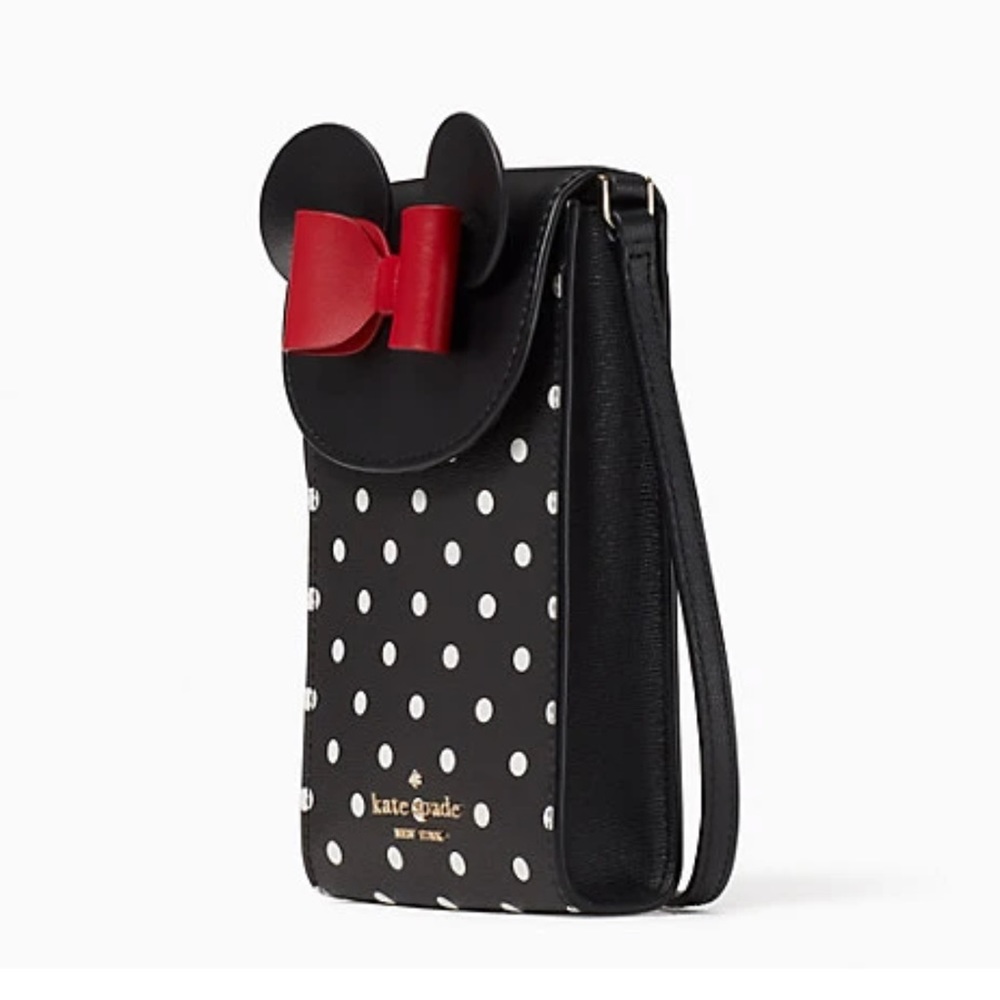 disney x kate spade new york minnie mouse north south flap phone crossbody - Picture 2 of 16